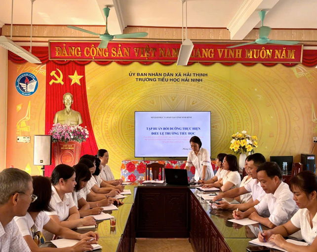 Hoạt động tập huấn tại Trường Tiểu học Hải Ninh
