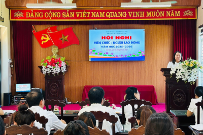 Hội nghị Viên chức, người lao động – Dấu ấn tinh thần “Kỷ cương – Sáng tạo – Đột phá – Phát triển” tại Trường Tiểu học Hải Anh