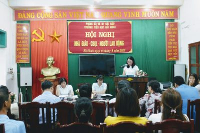 Hội nghị nhà giáo, CBQL giáo dục, người lao động Trường Tiểu học Hải Ninh năm học 2022 – 2023