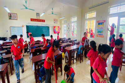 CÁC HOẠT ĐỘNG HƯỞNG ỨNG CHIẾN DỊCH LÀM CHO THẾ GIỚI SẠCH HƠN TẠI TRƯỜNG TIỂU HỌC HẢI NINH