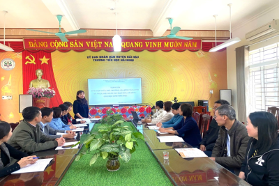 TRƯỜNG TIỂU HỌC HẢI NINH PHÁT HUY HIỆU QUẢ  MÔ HÌNH PHỐI HỢP GIỮA GIA ĐÌNH – NHÀ TRƯỜNG – XÃ HỘI TRONG VIỆC GIÁO DỤC ĐẠO ĐỨC, LỐI SỐNG CHO HỌC SINH